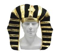 YIZITU Chapeau de pharaon égyptien raves, Halloween, cosplay, coiffe égyptienne dorée, accessoires de costume TUTS - Chapeau de pharaon égyptien