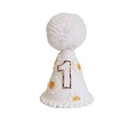 YIZITU Chapeau de premier anniversaire pour bébé fille garçon confortable en feutre pour fête prénatale Excellent couvre-chef accessoires photo pour un jour spécial
