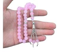 YIZITU Chapelet Tasbih 33 perles en verre fait à la main