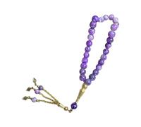 YIZITU Chapelet Tasbih 33 perles en verre pour prière et pleine conscience chez les hommes et les femmes