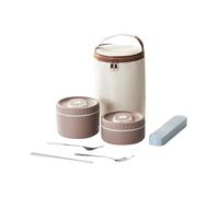 YIZITU Coffret De Préparation Repas Isolé Empilable Conception Électromagnétique en Acier Antirouille avec Sacs Thermiques pour Le Travail À L'extérieur Récipient Stockage des Aliments