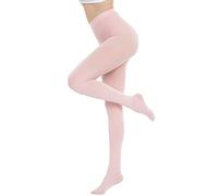 YIZITU Collants semi-opaques pour femme - Couleur unie - Haute élasticité - Résistant à la course - Collants doux, rose, S-L