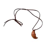 YIZITU Collier à breloques multi-usages avec couronne bagel et bretzel souriant - Accessoire de mode