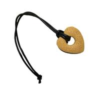 YIZITU Collier avec pendentif en forme de cœur en pierre volcanique avec détails texturés, chaîne légère pour un usage quotidien, breloque cœur en cuir texturé, taille unique, Comme décrit, Comme
