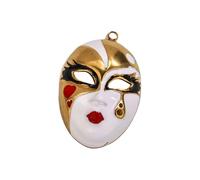 YIZITU Collier Pendentif Masque D'opéra Bijoux en Alliage Dessins De Peinture Goutte À Goutte pour Usage Quotidien Accessoires Fête Accessoire Collier Culturel Chinois