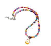 YIZITU Collier ras du cou en résine avec pendentif en forme de gâteau coloré pour femmes et filles, bijoux faits à la main pour femmes, bijoux tendance