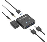 YIZITU Commutateur USB3.0 Partage D'ordinateur Clavier Et Souris Imprimante Scanner Webcam 2 en 1 Sortie/1 Entrée 2 Sorties USB Switcher Splitter Imprimante Scanner Solution De Partage