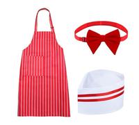YIZITU Costume de serveur 3 pièces années 1950 pour adulte Hot Dogs Sodas Jerk Movie Night Serveuse Cosplay Costume pour fête de cirque Halloween
