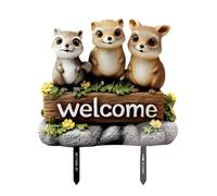 YIZITU Décoration de jardin en PVC sur le thème des oiseaux et des animaux - Décoration pour fêtes saisonnières - Décoration en PVC