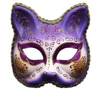 YIZITU Demi-visage de Mardi Gras de l'anime japonais pour bal masqué