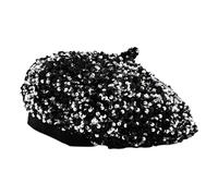 YIZITU Élégant chapeau d'hiver élégant à paillettes pour femme hiver automne pour femme fête à thème rendez-vous voyage usage quotidien mode, chapeau citrouille argent, taille unique