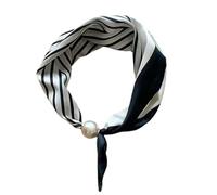 YIZITU Elegant Pearls Close Scarf Neccus Pour Les Femmes Avec Une Bande De Cou À Rayures/Pointillés