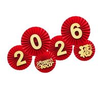 YIZITU Éventails en Papier De Célébration 2026 avec Plusieurs Couleurs pour Une Décoration Fête Rapide Accessoire Vacances Élégant Décorations Fête Salon