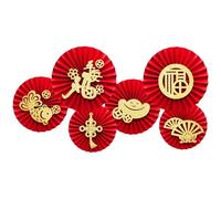 YIZITU Éventails en Papier De Célébration 2026 avec Plusieurs Couleurs pour Une Décoration Fête Rapide Accessoire Vacances Élégant Artisanat en Papier Coloré pour Les Fêtes