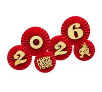 YIZITU Éventails en Papier De Célébration 2026 avec Plusieurs Couleurs pour Une Décoration Fête Rapide Accessoire Vacances Élégant Décorations Fête Salon