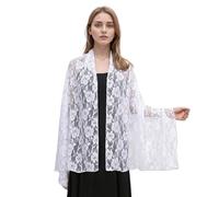 YIZITU Faith Expression Châle Cérémonie Traditionnelle Vintage Rose Décoration pour Dévotion Accessoire Liturgique Élégant, blanc, taille unique