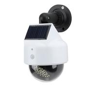 YIZITU Fausse Caméra Dôme À Énergie Télécommande Caméra De Sécurité CCTV Moniteur De Simulation avec Lumière LED pour Capteurs De Mouvement Extérieurs Lumière De Jardin