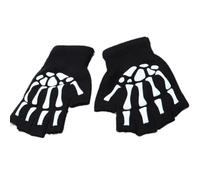 YIZITU Gants thermiques épais et élégants en tricot pour Halloween, demi-doigts chauds en fibre de polyester, b, taille unique