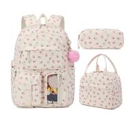 YIZITU Girls Backpacks For School With Lunch Bag Pencil Pouches Lovely Bookbags Bags Travel Rucksack Womens Gift Backpacks With Lunch