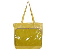 YIZITU Grand sac à main japonais zippé avec fenêtre transparente pour badge d'animation, jaune, One Size
