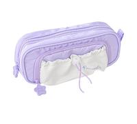 YIZITU Grande trousse à crayons de grande capacité avec fermeture éclair pour l'école, le bureau, le voyage, violet