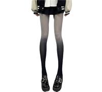 YIZITU Harajuku Collant fin d'été gothique dégradé dégradé couleur contrastée collants soyeux Sweet Lolita personnalité semi-transparent fête bas Clubwear, 7, S-L