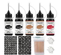 YIZITU Jagua Kit temporaire de gel pour femmes, hommes, enfants, kit complet de fournitures 3 couleurs, 5 bouteilles, ensemble temporaire unisexe pour enfants