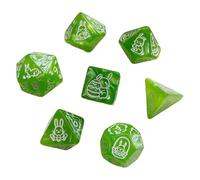 YIZITU Jeu De Société en Acrylique Multi-Faces Différentes Tailles Nombres Numériques Dés Polyédriques Jouet Éducatif pour Ensemble De Jeux pour Fêtes 7 Pièces/Paquet