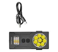 YIZITU Lampe de poche rechargeable à double source de lumière 1000 lm pour camping, réparation d'urgence, lampe de poche plate