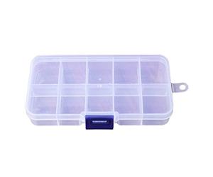 YIZITU Lot de 10 boîtes de rangement transparentes réglables multifonctions pour fils de couture et accessoires de rangement pour petits articles et outils