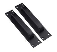 YIZITU Lot de 2 poignées de porte coulissante noires pour armoires modernes de salle de bain, placard de salle de bain, quincaillerie en alliage d'aluminium robuste de 20 cm de long