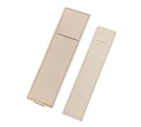 YIZITU Lot de 2 trousses à crayons en cuir avec bandes élastiques réglables pour carnet de notes à couverture rigide et sangle élastique, Blanc abeille