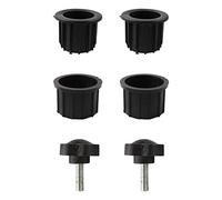 YIZITU Lot de 2 vis de base pour pied de parasol avec 4 trous de base de parasol - 3,8 cm et 4,8 cm
