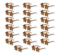 YIZITU Lot de 20 paires de lunettes de soleil en forme d'étoiles tendance sans cadre pour activités de plein air à cinq points, Tranches de thé