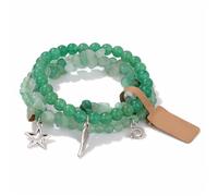 YIZITU Lot de 3 bracelets élégants irréguliers en forme d'étoile et de lune pour une tenue décontractée ou une fête, chaîne réglable en longueur, taille unique, Comme décrit