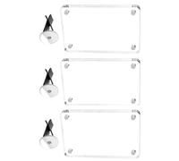 YIZITU Lot Polyvalent de 3 Supports de Clip Photo universels en Acrylique pour Pare-Soleil de Voiture de 3 Pouces pour des Fixations sécurisées Clip Acrylique d'affichage Polyvalent