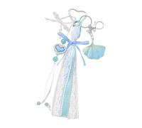 YIZITU Lovely Ribbon Bow Keychain Charm Aesthetic Purse Handbag Backpack Pendant Decorations For Women Gifts Bag Charms Accessories