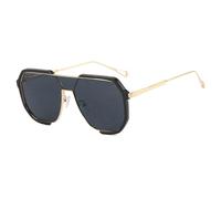 YIZITU Lunettes de soleil résistantes aux chocs confortables et coupe-vent avec plusieurs couleurs pour amincir le visage, Cadre noir gris tarte
