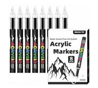 YIZITU Marker Pen Highlighter Art Pen Artist Acrylic Markers Brush Pens with Soft Brush Tip for Kids Drawing and Craft Activity Watercolor Brush Pens
