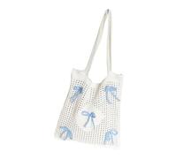 YIZITU Mesh Crochet Shoulder Bag Women's Foldable Beach Toted Hippie Handmade Purse Casual Knit Hoboes Bags For Women