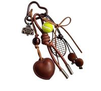 YIZITU Modern Acrylic Bag Pendant With PU Leather Trim Compact Versatile Jewelry For Women & Daily Use Portable Keychain Jewelry