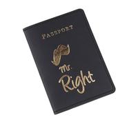 YIZITU Mr. Mrs. Porte-passeports de voyage essentiel pour homme et femme, Noir , Beauté de masse