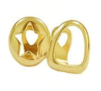 YIZITU Multifuntional Fang Grillzs Unique Copper Mouth Jewelry Round Star Shape Costume Accessory Suitable For Role Playing Golden Planet Grillzs