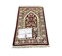 YIZITU Namaz Tapis de prière doux et confortable avec perles pour prières quotidiennes pour la maison ou la mosquée Tapis antidérapant