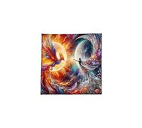 YIZITU Nappe de divinations Phénix Déesses Astrologie Tarots Nappe Autels Tissu Divinations Accessoire Jeu Autels Tarots Carte Tissu