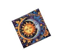 YIZITU Nappe de tarots, nappe d'autel, motif soleil, lune, astrologie nappe de divinations, tissu de carte de divination, tapisserie murale, autels, carte de tarots