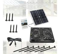 YIZITU Pack de 1 unité d ' échappement à Panneau photovoltaïque étanche IP65 Comprenant 12 W Quick Witted 4 Grands admirateurs pour coopératives cabanes serres à Fonctionnement Direct USB