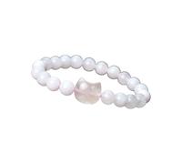 YIZITU Pendentif réglable en cristal pour femme avec tête de chat - Pierres précieuses naturelles - Accessoire de bracelet
