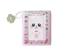 YIZITU Petit album photo de 7,6 cm pouvant contenir 40 cartes photo, classeur portable avec pendentifs décoratifs pour collectionneurs, petit classeur de rangement pour cartes photo