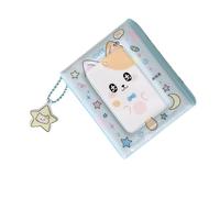 YIZITU Petit album photo de 7,6 cm pouvant contenir 40 cartes photo, classeur portable avec pendentifs décoratifs pour collectionneurs, petit classeur de rangement pour cartes photo